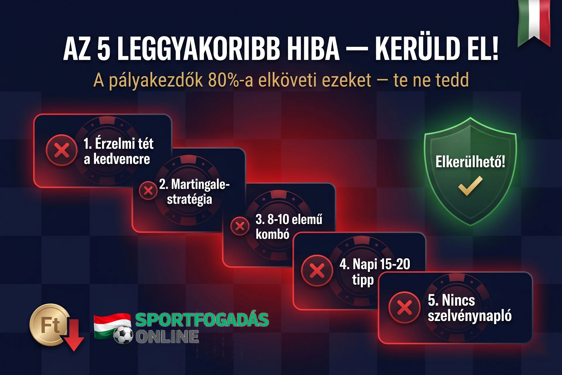 Az 5 leggyakoribb hiba a sportfogadásban – kerüld el a kezdők csapdáit